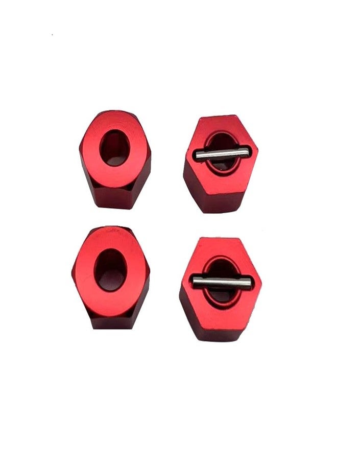ZRRC Aluminum 12mm Hex Wheel Hub, 7mm Thick with 2x10mmStub Axle Pins, Compatible with Traxxas 1/10 4WD Rustler Slash Stampede RC Car, Replace Part 1654 (red) - Image 5